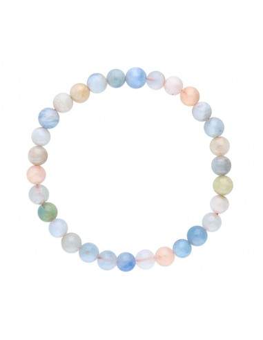 Pulsera di Aguamarina e Morganite 6mm