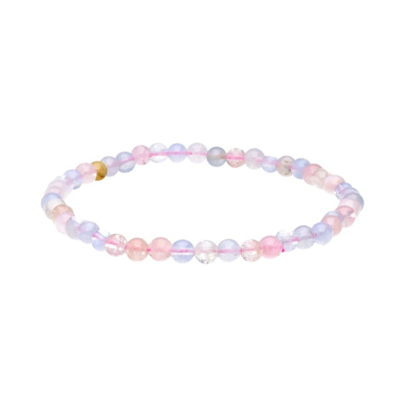 Bracciale in Acquamarina e Morganite 4mm