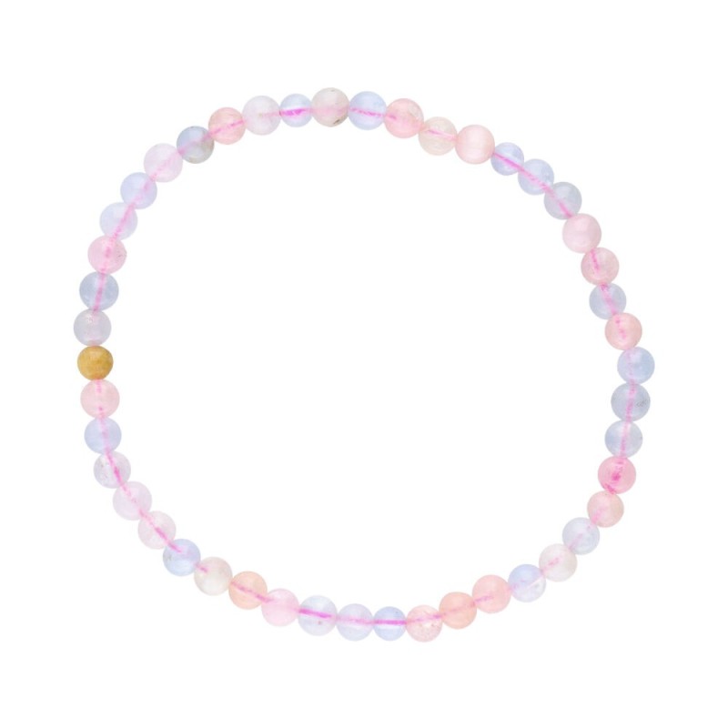 Bracciale in Acquamarina e Morganite 4mm