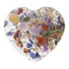 Resin Heart with Mixed Minerals 3x3cm