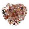 Cuore di Resina con Tormalina Multicolore 3x3cm Stile Orgonite