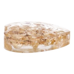 Cuore di Resina con Citrino Riscaldato 3x3cm Stile Orgonite