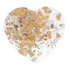 Coeur en résine avec citrine chauffée 3x3cm