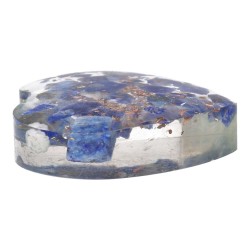 Cuore di Resina con Lapislazzuli 3x3cm Stile Orgonite