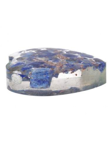 Coração de Resina com Lazúli 3x3cm
