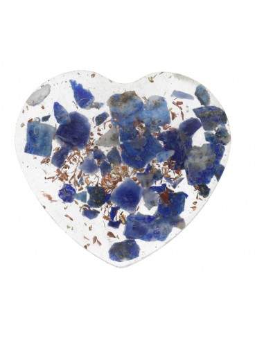 Cuore in resina con lapislazzuli...