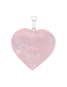 Ciondolo Cuore in Quarzo Rosa