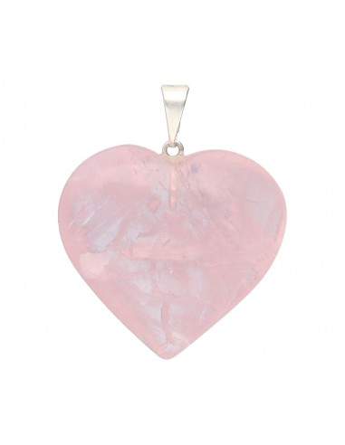 Colgante Cuore di Quarzo Rosa