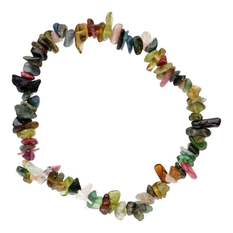 Bracciale Chip Piccolo di Tormalina Multicolore Extra