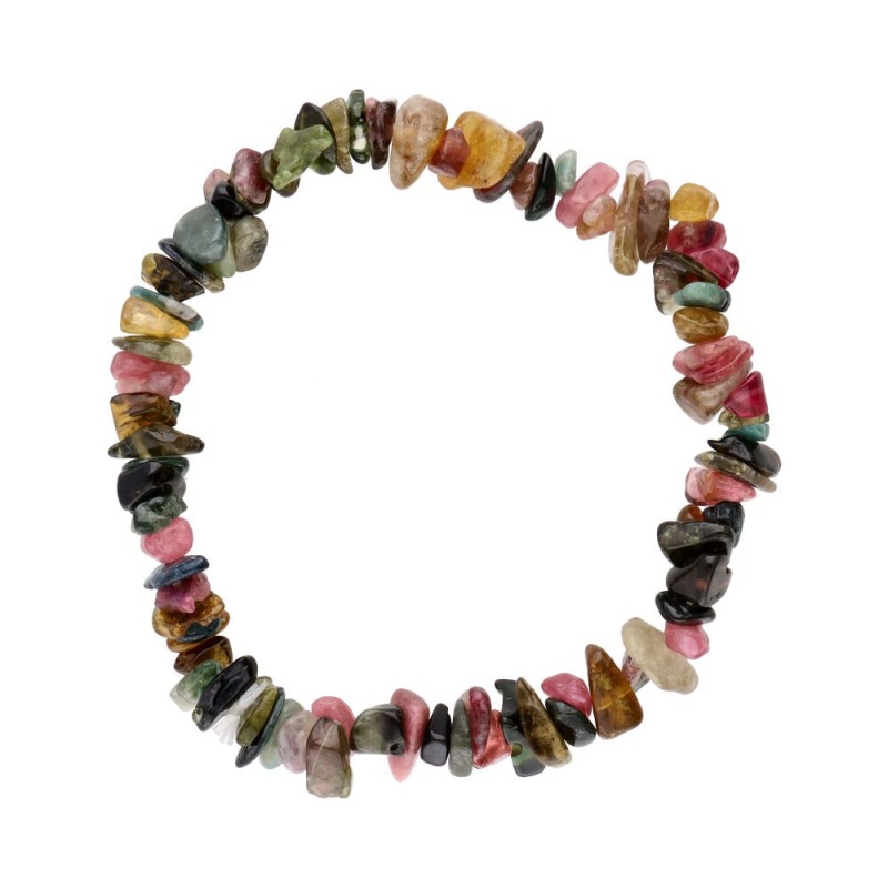 Bracciale Chip di Tormalina Multicolore Extra