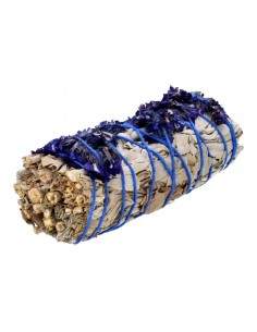 Salvia bianca con Sinuata blu