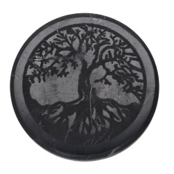 Piccola Placca Adesiva di Shungite Albero della Vita