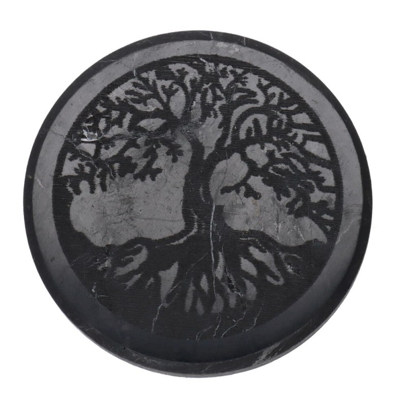 Piccola Placca Adesiva di Shungite Albero della Vita