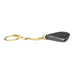 Portachiavi in Shungite Lucidata con Bagno Dorato