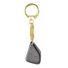 Porte-clés en shungite plaqué or et rhodié