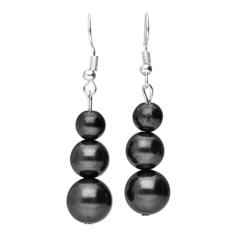 Orecchini in Shungite a Sfere