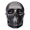 Calavera de Obsidiana Plateada