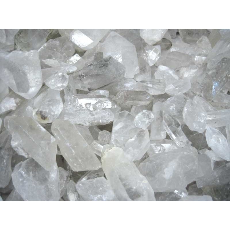Puntas pequeñas en bruto de cuarzo blanco