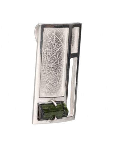 Colgante de Turmalina Verde en Plata...
