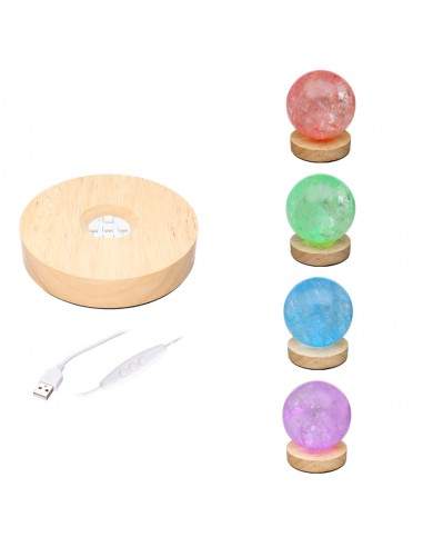 Base di legno per LED USB - Lampada
