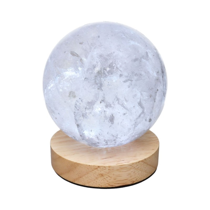 Base in Legno con Luce LED USB