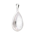 Silver Plated Quartz Drop Pendant