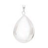 Silver Plated Quartz Drop Pendant