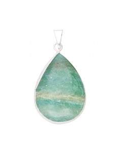 Green Quartz Drop in Silver...