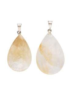 Heated Citrine Drop Pendant 2