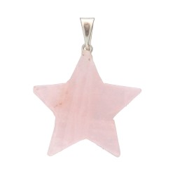 Ciondolo a stella in quarzo rosa