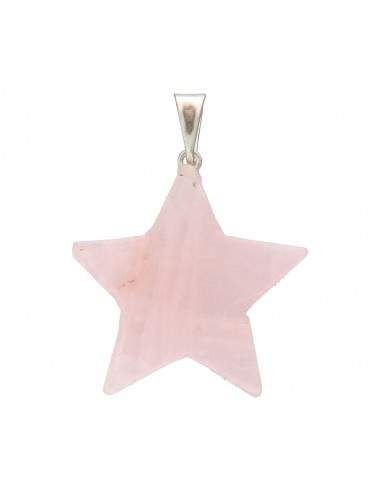 Ciondolo Stella in Quarzo Rosa