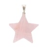 Ciondolo a forma di stella in quarzo rosa