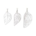 Silver Plated Leaf Quartz Pendants