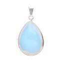 Opaline Drop Pendant in Silver Plating