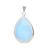 Opaline Drop Pendant in Silver Plating