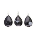 Pingente de Nevada Obsidiana com Banho de Prata