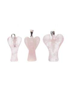 Pendentif ange en quartz rose 2