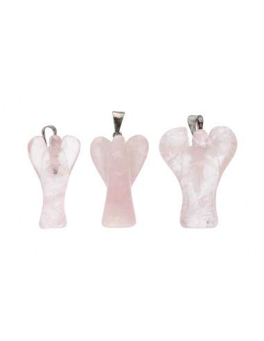 Pendentif ange en quartz rose