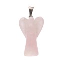 Pendentif ange en quartz rose