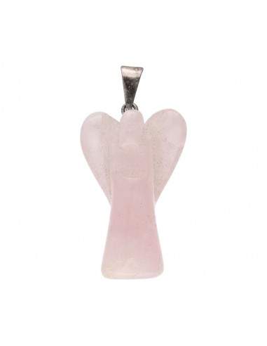 Ciondolo Angelo in quarzo rosa