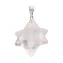 Colgante Merkaba de Cuarzo Blanco