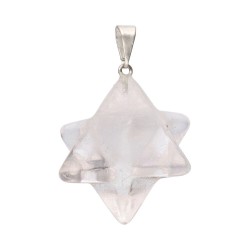 Ciondolo Merkaba in Quarzo Bianco
