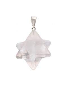 Pendentif Merkaba en quartz...