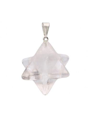 Colgante Merkaba di Quarzo Bianco