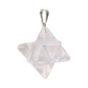 Colgante Merkaba de Cuarzo Blanco