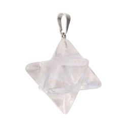 Ciondolo Merkaba in Quarzo Bianco