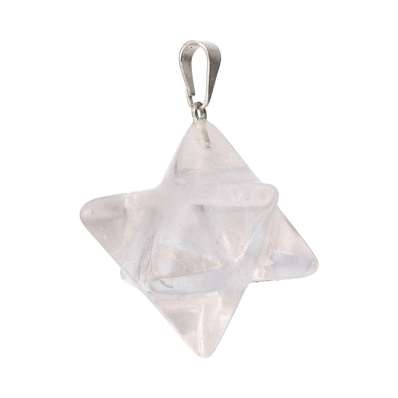 Ciondolo Merkaba in Quarzo Bianco