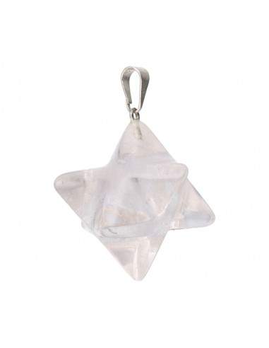 Colgante Merkaba di Quarzo Bianco