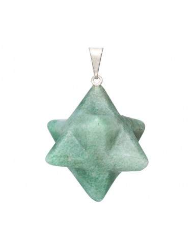 Colgante Merkaba di Quarzo Verde