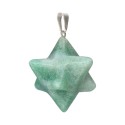 Pingente Merkaba de Quartzo Verde